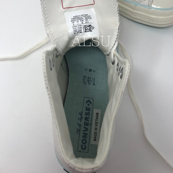 Converse Chuck 70 HI Leather Egret Teal W AUTHENT - Picture 7 of 8